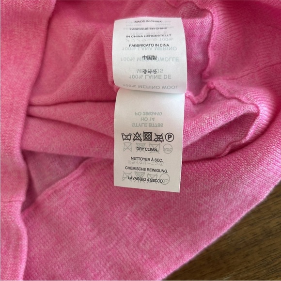 J. Crew Women's Hot Pink Merino Wool Crewneck Thin Knit Long Sleeve Size XS - Picture 9 of 11